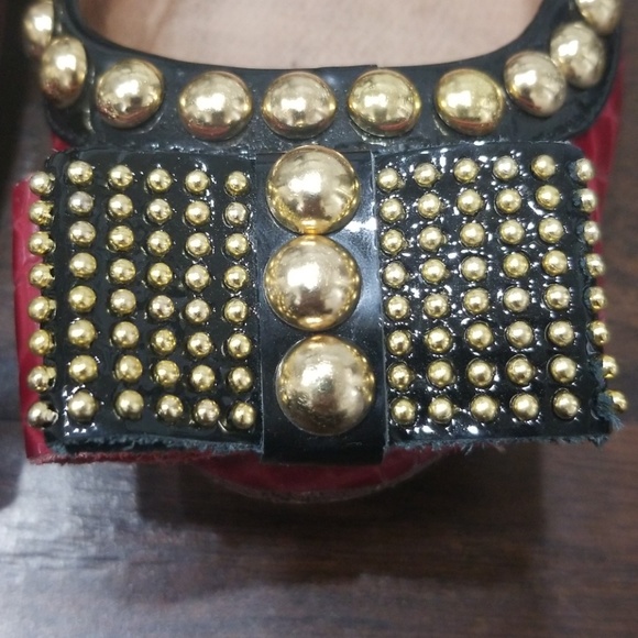 Jeffery Campbell Dauphine Red Croco Leather Flats - Picture 3 of 8